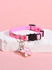Collier pour chat et chien à fleurs avec grelot, collier extérieur pour animal de compagnie