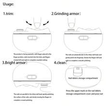 DENGXUN 2-In-1 Rechargeable Electric Nail Clipper And Polisher - USB Charging, Smart Electric Nail Clipper With Anti-Pinch, Polishing, Lighting And Grinding Functions, Suitable For All Family Members, An Ideal Gift For Thanksgiving And Christmas - Multicolor - View 10