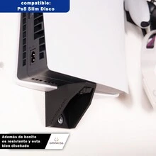 Base Soporte de pared para Ps5 Slim y Fat Primera Generacion + Base para Controles Dualsense y Audifonos Gamer Universales - SLIM - DISCO - Ver 8