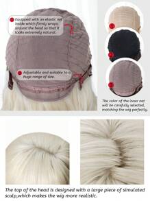 alicegarden 1 Synthetic Heat-Resistant ,Wavy Wigs Gold Wig ,28 Inches Long, Made Of Fiber, Suitable For Daily Use, Natural And Realistic Wig(Excluding Accessories)