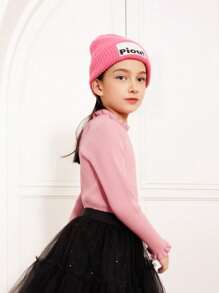 Annil 青少女毛衣，針織衫，中高領，冬季休閒時尚，純色，保暖，裙子，親子裝