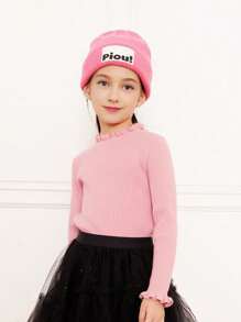 Annil 青少女毛衣，針織衫，中高領，冬季休閒時尚，純色，保暖，裙子，親子裝