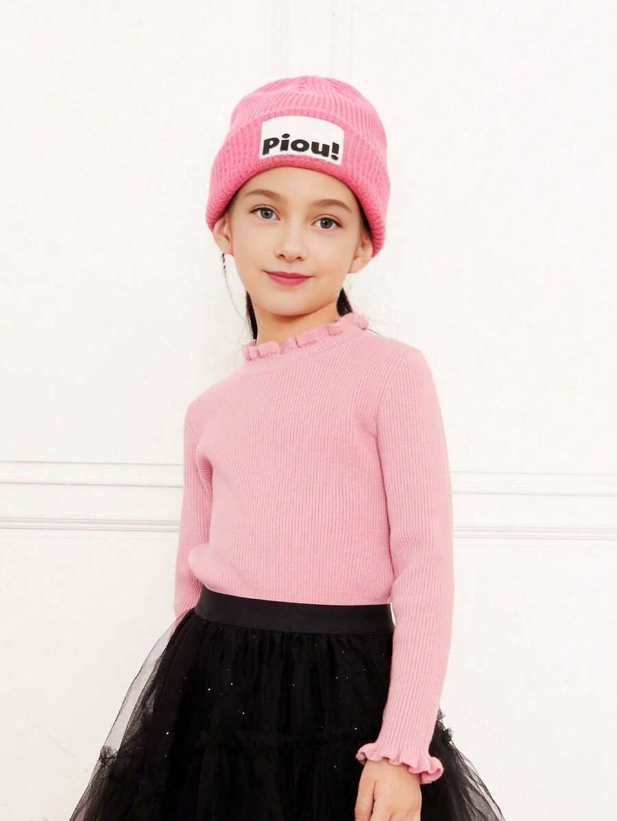 Annil 青少女毛衣，針織衫，中高領，冬季休閒時尚，純色，保暖，裙子，親子裝