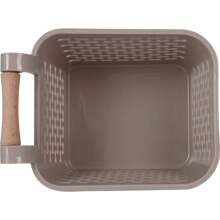 Confortime Multifunctionele Mand Houten Handvatten 13X11X8Cm Praktisch en Compact | Multifunctionele mand met houten handvatten Moderne en elegante stijl, gemakkelijk mee te nemen en ontworpen met houten handvatten, perfect voor thuis of overal mee naartoe te nemen