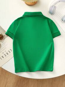 Kids Unisex Short Sleeve Solid Color Cotton T-Shirt, Small/Medium/Large Children Fashion Polo Shirts, Lightweight Cotton With Slight Stretch, Breathable And Comfortable For Summer, Slim Fit Polo Shirt Design To Accentuate Snug Fit Physique, Recommend Ordering One Size Up For Slightly Plump Children