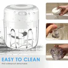 For Nut Vegetable Fruit Food Electric Mini Garlic Chopper Meat Grinder Crusher - White - View 2
