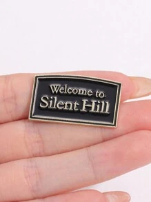 1 Stück kreative "Willkommen in unserem Zuhause" Emaille-Brosche, lustiger Cartoon geometrischer Buchstaben Marken-Pin, Abzeichen Accessoires, Hut Rucksack Dekorationsaccessoires, Freundschaftsschmuck Geschenke, Alltagskleidung Halloween Kleid Accessoires Pin für Kleidung Tasche Charm Schule Büro Accessoires Hemden Jacke Weihnachtskleidung Pin, lustige süße Lehrer Geschenke