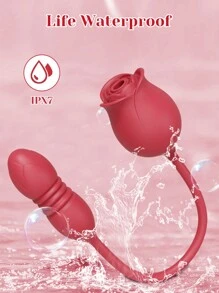 Juguete sexual con forma de rosa para estimulación clitoriana con vibración y succión, estimulador clitoriano y G-spot con 10 modos de vibración, juguete sexual para adultos