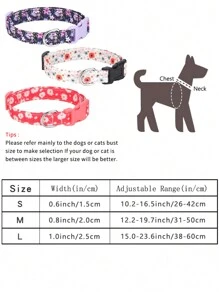 ECP515-1 Vòng cổ chó có hoa có mặt dây chuyền, Phụ kiện thú cưng bằng polyester có thể điều chỉnh, Thiết kế thoải mái cho chó nhỏ đến lớn - Màu tím - Xem 2