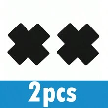 20入組黑色十字形自粘緞面一次性乳貼,適用於無肩帶衣服的女性 - 黑色 - 查看 8