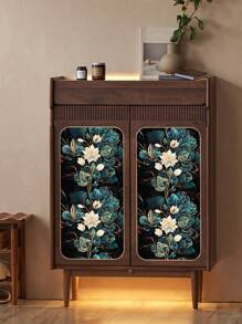 1pc Vintage Thickened Hand-Painted Black And Gold Blooming Floral Non-Waterproof, Stain-Resistant, Easy-To-Clean DIY Home Decor, For Kitchen Cabinets, Table And Chairs, Bedroom Background, Home Renovation, Self-Adhesive Wallpaper, Wall Sticker, Wallpaper, Renovation Stickers Peel Wall Panels, Wall Paper, Wallpapers, Spring Decoration Items Refresh Your Home, Rama Decoration Stickers Gifts Birthday Graduation - Multicolor - View 7