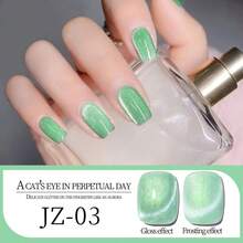 7.5毫升 8入組/1入組發光磨碎鑽石磁性貓眼指甲油凝膠套裝或單品，搭配全息反射和閃爍效果面漆，半永久性，適用於美甲沙龍，DIY指甲藝術，易拆卸 - 彩色 - 查看 6