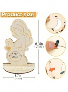Baby Ultrasound Frame, Gift For Pregnant Wife, Creative Pregnant Ultrasound Frame,Wooden Gifts,Maternity And Baby Commemorative Display Great Christmas Halloween Thanksgiving Day Gift, New Year's Gift, Valentine's Day Gift - Multicolor - View 2