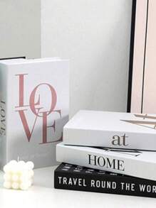 1pc/2pcs/3pcs Foldable Simulated Book Decoration, Modern Minimalist Decorative Books For Living Room Bookshelf, Home And Office Decorative Props, Designer Photography Props, Life-Sized Decorative Faux Books, Suitable For Homes, Offices, Hotels, Cafes, Shops, Live Broadcast Bookshelves, Handicraft Accessory Display Shelves, TV Cabinet Photo Props, Desk And Cabinet Decor Best Gifts Birthday Graduation
