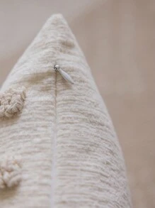 Cirelle 1 件波西米亚风格装饰枕套（不含枕芯），采用几何条纹蓬松珊瑚绒工艺和灯芯绒靠背垫套，适合客厅沙发和卧室四季礼物生日毕业 - 彩色 - 查看 8