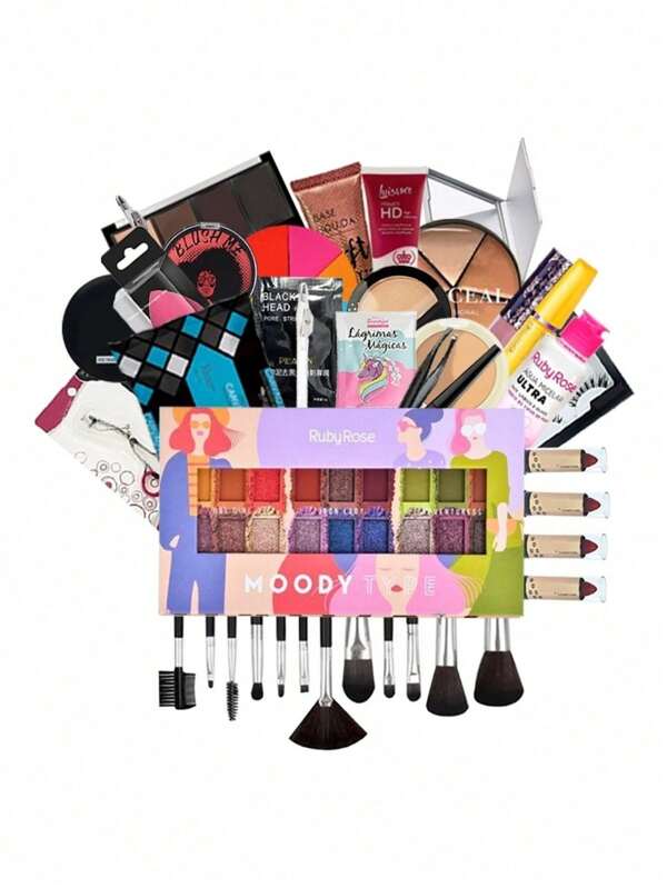 Kit De  Maquiagem Completa Ruby Rose O Mais Completo Bz71-1