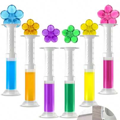 3/6 件 - 马桶清洁凝胶，花香马桶清洁凝胶，花香马桶除臭凝胶，马桶清洁剂，除臭凝胶，浴室空气清新剂，适用于厕所、浴室厨房洗脸盆清洁用品返校用品（混合香味）浴室装饰秋季装饰