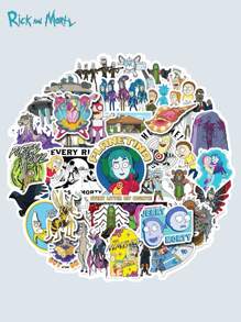 WB Officially Licensed 50PCS Vinyl Unique Sticker Waterproof UV Scratch Resistant Great For Mom Dad Grand Mother Father Teacher Sister Brother Boy Girl Friend Funny Valentine'S Day Gifts - Multicolor - View 1