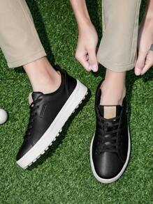 Unisex Waterproof Golf Trainers, Anti-Skid Rubber Sole, Smooth Faux Leather Upper, Suitable For Golf Training And Outdoor Sports. Recommend Ordering One Size Up