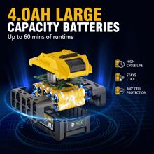 Alloyman 1/2 Inch Impact Wrench Cordless, Max Torque 555 Ft-Lbs Battery Impact Wrench 20V Brushless Motor 2000 RPM, With 6 Sockets, 3 Extension Bars, 4.0 AH Li-Ion Battery And 1 Hour Fast Charge Tools