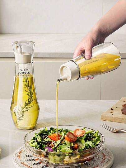 1 件 150ml/230ml 玻璃油分配器瓶，橄榄油分配器，带防滴喷雾器盖、醋喷雾器头、防漏、易于清洁、餐桌调味瓶