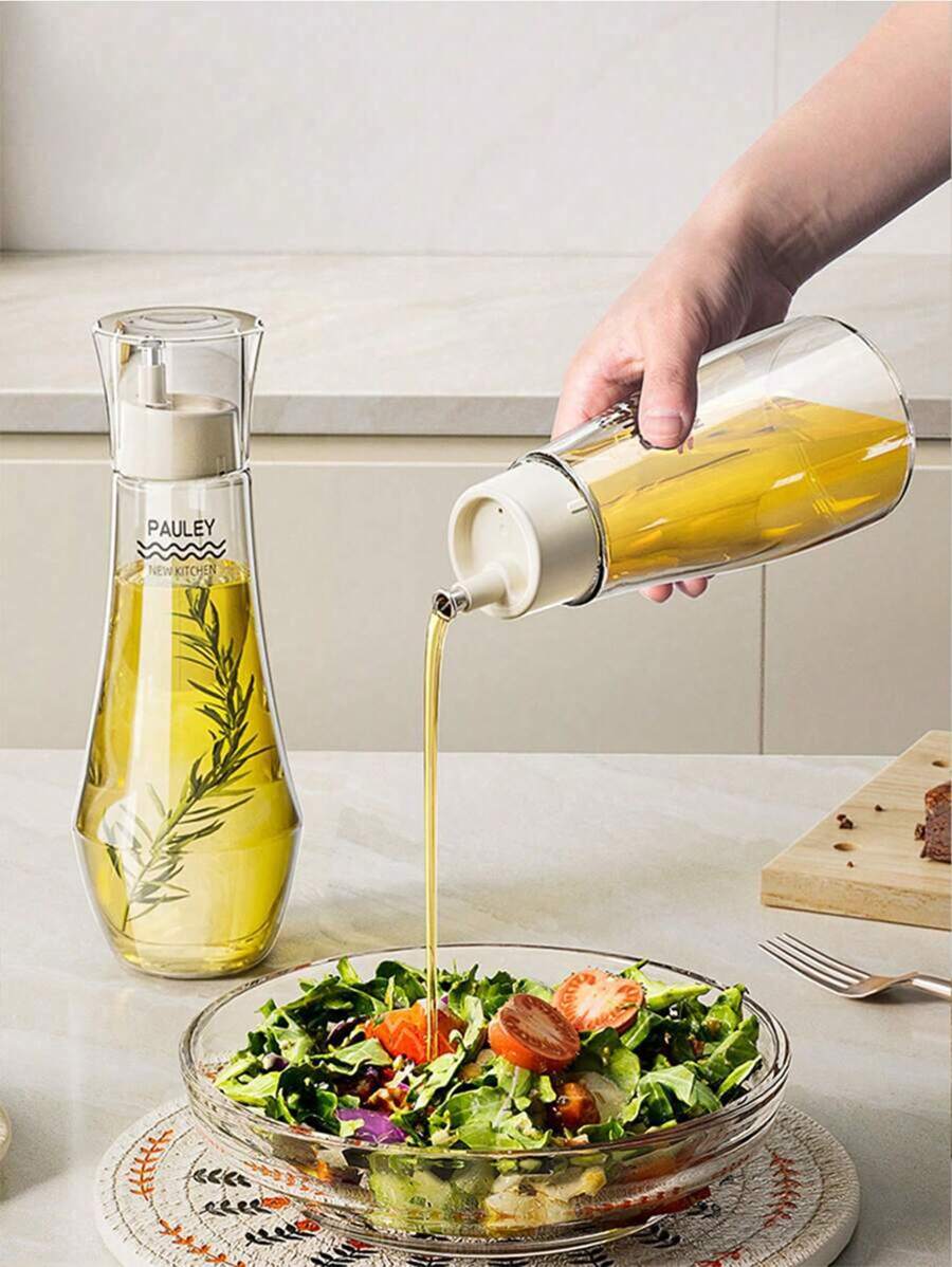 1 件 150ml/230ml 玻璃油分配器瓶，橄榄油分配器，带防滴喷雾器盖、醋喷雾器头、防漏、易于清洁、餐桌调味瓶