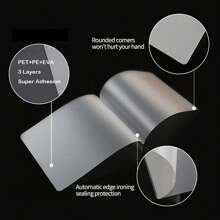 Gói 100 tờ ép plastic, đựng được khổ A3, túi ép plastic nhiệt 80 micron, giấy ép plastic trong suốt cho máy ép plastic, góc tròn - trắng - Xem 9