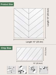 Geometric Chevron Peel & Stick Wall Tile Decals - Modern Minimalist Home Decor With Fresh Color.Waterproof And Anit-Oil Wall Paper.Stick On Tiles