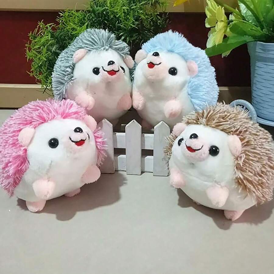 12cm毛絨刺蝟鑰匙扣掛飾，可愛動物鑰匙圈袋裝飾，背包配飾 - 12cm/4.72in - 查看 1