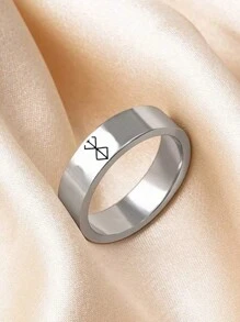 suteyi 不鏽鋼極簡主義幾何圖案卡通標誌個性化戒指 - 戒指 - 查看 7