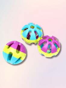 BOLA GUIZO Brinquedo de Plástico para Cachorro Gato Pet Bolinha Interativa 7cm