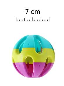 BOLA GUIZO Brinquedo de Plástico para Cachorro Gato Pet Bolinha Interativa 7cm