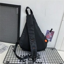 1入男士休閒大容量運動胸包，多功能防水尼龍單肩背包信使包戶外騎行包，男式肩袋適用於旅行戶外露營遠足男孩斜跨腰袋輕量化黑色多功能袋返校季學校背囊通勤新生高中大學宿舍實用 - 黑色 - 查看 6