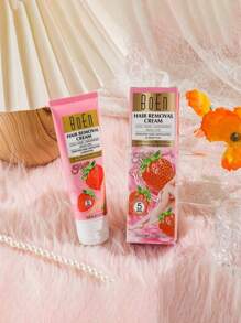 Crema Depiladora de fresa, 80 ml. Incluye espátula para su aplicación y retiro. - Rosa - Ver 1