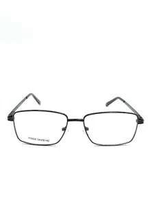 Armacao de grau oculos masculino YY5530 metal quadrado retangular aro completo - Castanho - Visão 5
