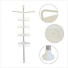 4 Layer Bath Bathroom Shower Rack Corner  Wall Shelf Pole Organizer - Multicolor - View 9