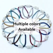 2 pièces Sangles et cordes de rideau non perforées, boucle de perle magnétique forte, boule suspendue, accessoires de décoration de fenêtre à auto-aspiration - Multicolore - Voir 3