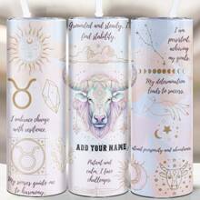 1 件 20 盎司不锈钢随行杯，可定制名字，12 生肖印刷 + 可定制您自己名字的水杯，夏季保温防寒咖啡杯，带盖和吸管的水瓶，送给朋友的礼物，送给亲戚的个性化专属私人礼物，给家人和爱人的节日祝福 - 彩色 - 查看 5