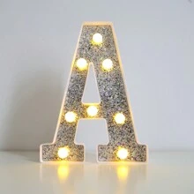 1 pieza 21/16cm Lámpara de letra, lámpara de decoración de escritorio, lámpara de letra de lentejuelas brillantes, regalo sorpresa para amigas, hermanas, novios, padres, niñas, lámpara de decoración de cocina, lámpara de atmósfera de restaurante, lámpara de atmósfera de dormitorio romántico luminoso, luz rosa de color cálido, regalo favorito y popular de luz nocturna, regalo de cumpleaños, lámpara de atmósfera de fiesta, lámpara de decoración de cumpleaños feliz, lámpara de fiesta - amarillo - Ver 23