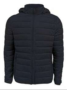 Bobojaco Men's Jacket Long Sleeve With Cap Coat Winter Outerwear Comfortable Cold Mauriçinho Stylish Elegant Promotion - màu đen - Xem 4