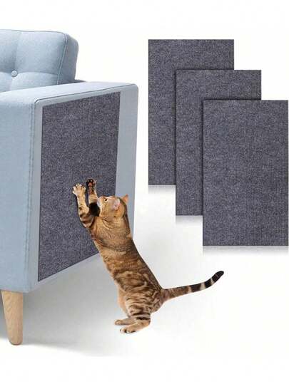 1pc Cat Scratch Pad, 78.7" X 15.8" Cat Scratcher Mat Replacement For Cat Tree, Decorative Self-Adhesive Cat Couch Protector, Easy To Use For Protecting Walls, Furniture And Scratch Pole From Cats