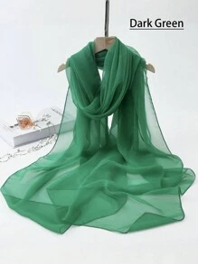 1 chiếc khăn choàng bằng vải voan mềm mại màu trơn cho nữ đi biển, khăn choàng dài thời trang và đa năng cho mùa xuân/hè/thu, chống nắng, thoáng khí, khăn choàng cho các buổi đi chơi hàng ngày, kỳ nghỉ, khăn tắm biển Bandana, dây buộc tóc, dây buộc đầu lý tưởng để làm nổi bật vẻ ngoài của bạn - Khăn voan lụa lạnh - Xem 32