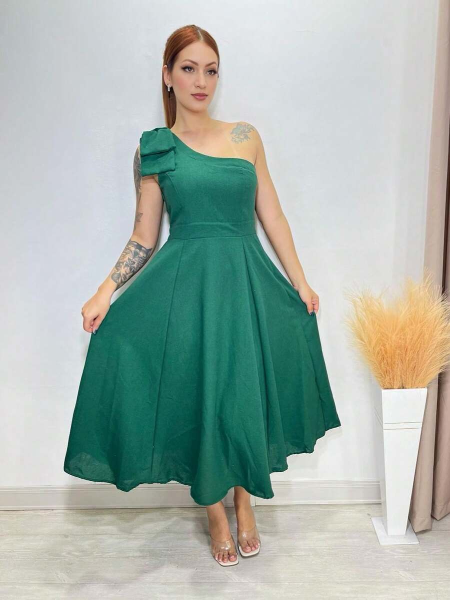 Women Dresses - Màu xanh lá cây đậm - Xem 1