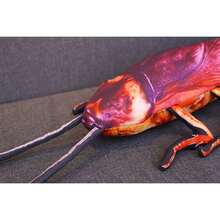 1 pieza Almohada de peluche en forma de cucaracha con dibujo animado de simulación, juguete de peluche, almohada con forma de cucaracha Xiaoqiang, muñeco de peluche, muñeco de trapo con diferentes colores en el frente y la parte posterior - Burdeos - Ver 7