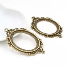 5 pièces Base de pendentif vide qui convient à des pendentifs de 30x40mm. Accessoires en métal creux pour la création de bijoux DIY