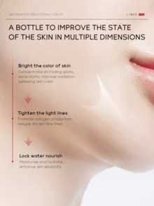 1 套 6 件装美白 LAIKOU Pro 烟酰胺护肤套装，（洁面乳 50g、面部精华液 17ml、面霜 30g、眼霜 20g、爽肤水 50ml、防晒乳液 50g）皮肤修复护肤礼盒保湿亮肤护肤礼品袋适合女性所有肤质自我护理旅行用品 - 6件套裝 - 查看 3