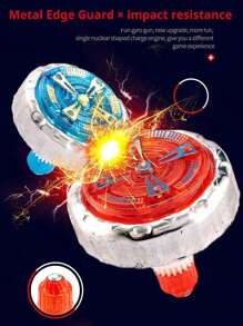Christmas Decoration Launcher+2 Spinning Tops+Light-Up Toy+Parent-Child Interactive Toy, Best For Birthday And Festival Gifts