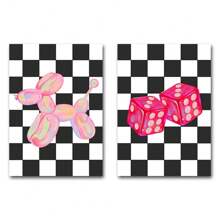 Bộ 2 Có Khung Preppy Tường Nghệ Thuật Tối Đa Hợp Thời Trang Áp Phích Thẩm Mỹ Chó Xúc Xắc Retro Ngộ nghĩnh Tranh Ảnh Treo Tường Phòng Nữ Tính Ký Túc Xá Căn Hộ Trang Trí, Trang Trí Nhà Hiện Đại - Màu be - Xem 9