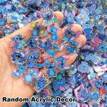 Llaveros de acrílico lindos de anime de Stitch con 10/20 piezas, encantos de llavero de personaje de caricatura, accesorio colorido para llaves de auto - Multicolor - Ver 8