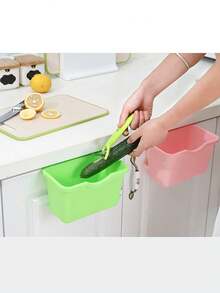 1 pieza de cubo de basura colgante para cocina, contenedor de basura que ahorra espacio - basura - Ver 7